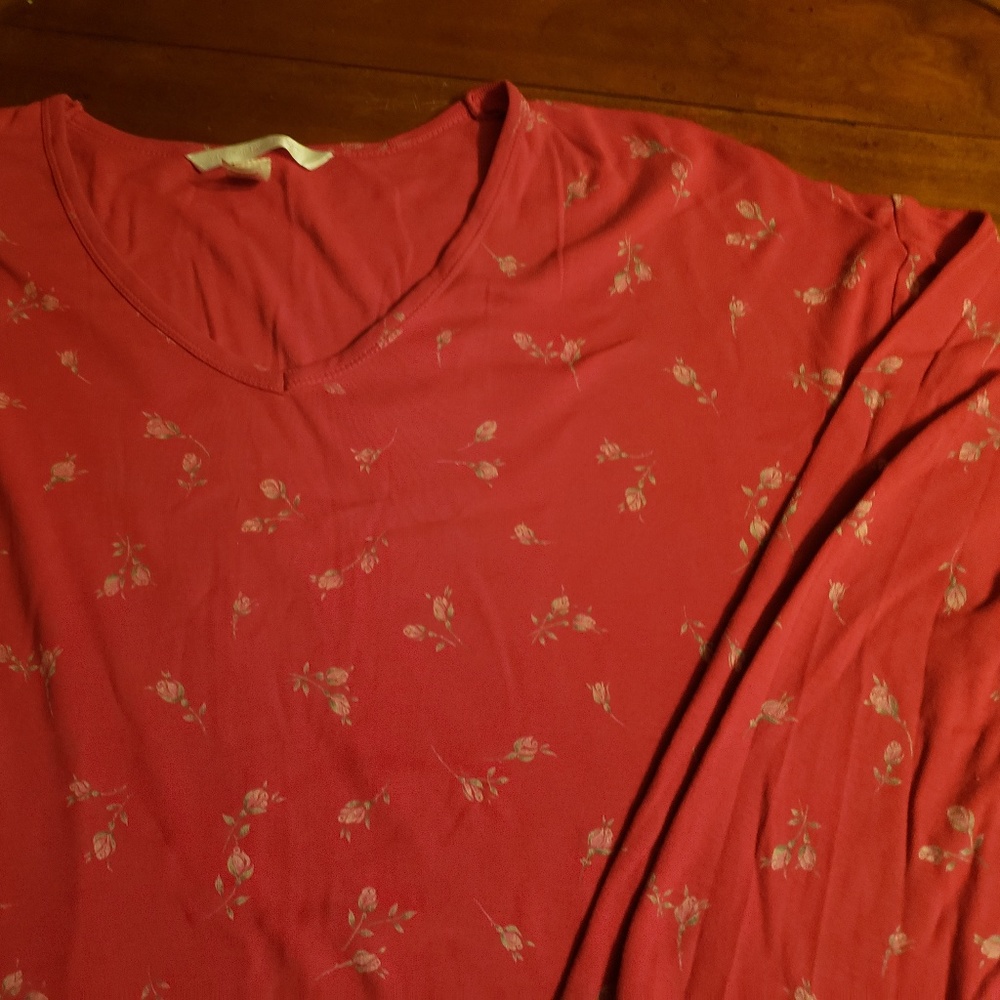 Womans Victoria Secret Roses Sleep Gown Sz L